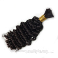 Indian Remy Human Hair Deep Wave Black Bulk Extensions